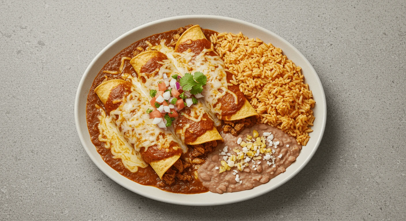 Boulders Enchiladas on a plate