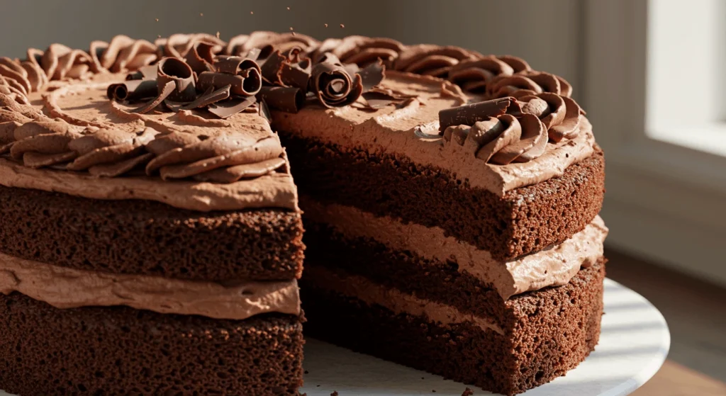 Perfect Chocolate Cake Slice