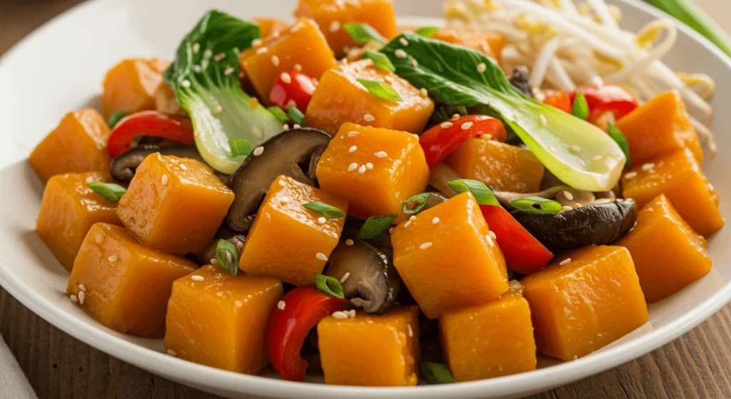 Vegan Chinese Squash Recipe with Kabocha