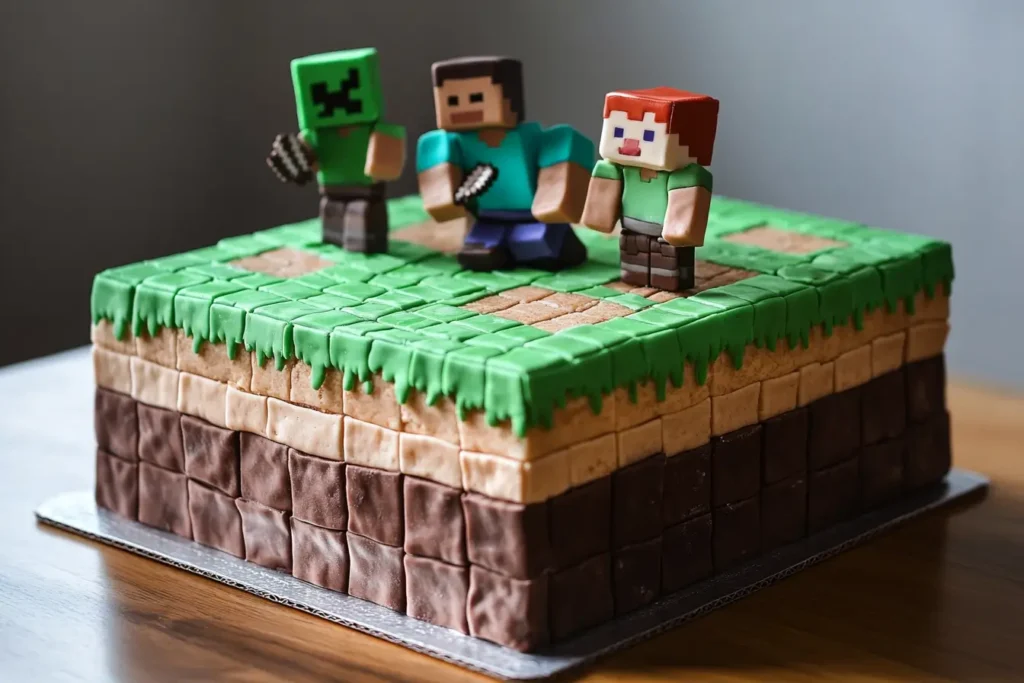 Decorating Your Minecraft Cake Step by Step-by-Step__54471d6d-75af-40d5-9876-6627c4cf2785_3 Step-by-step guide to decorating a Minecraft cake