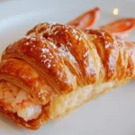 Delicious homemade lobster tail pastry with golden crispy layers and creamy filling.