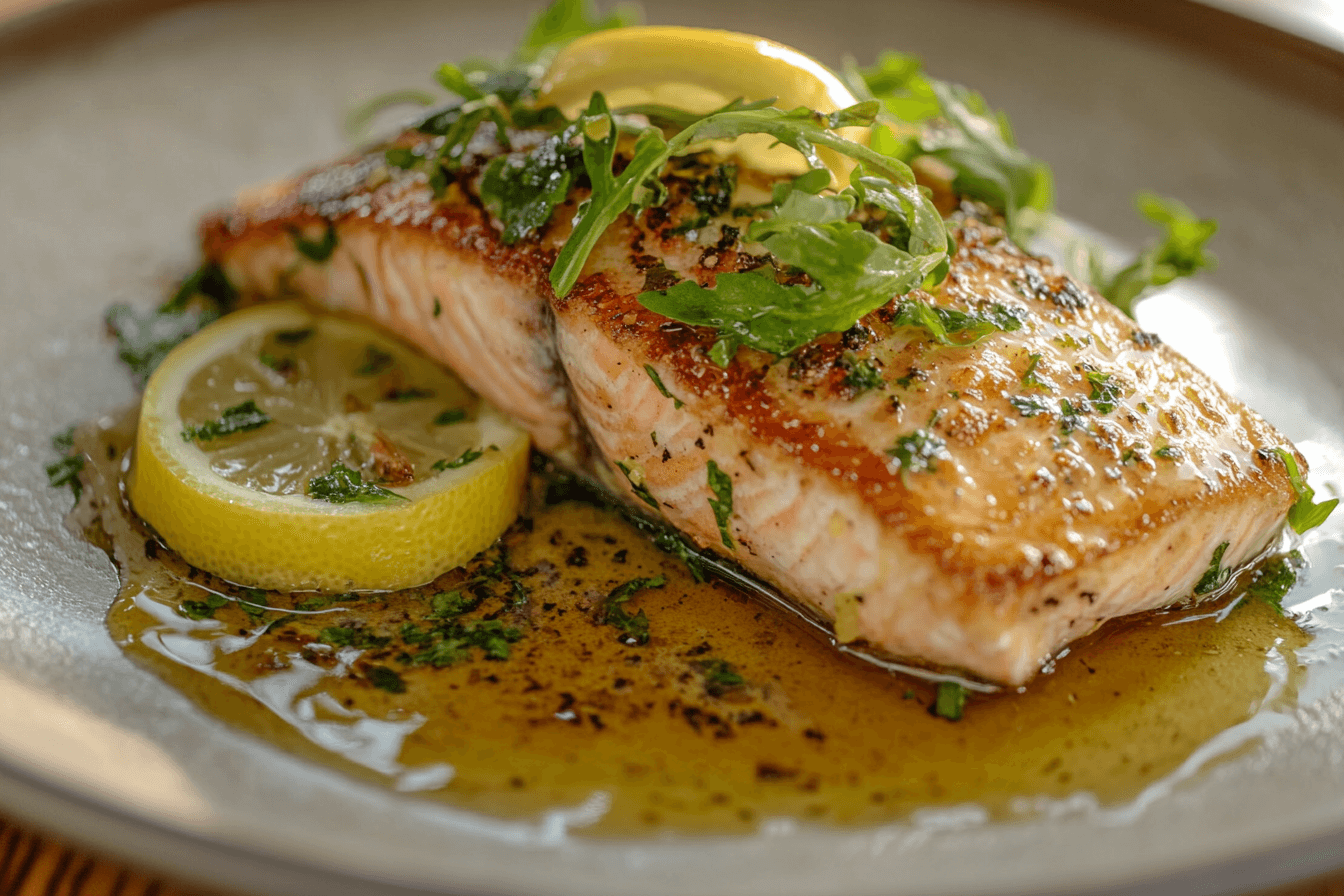 Delicious cooked trout