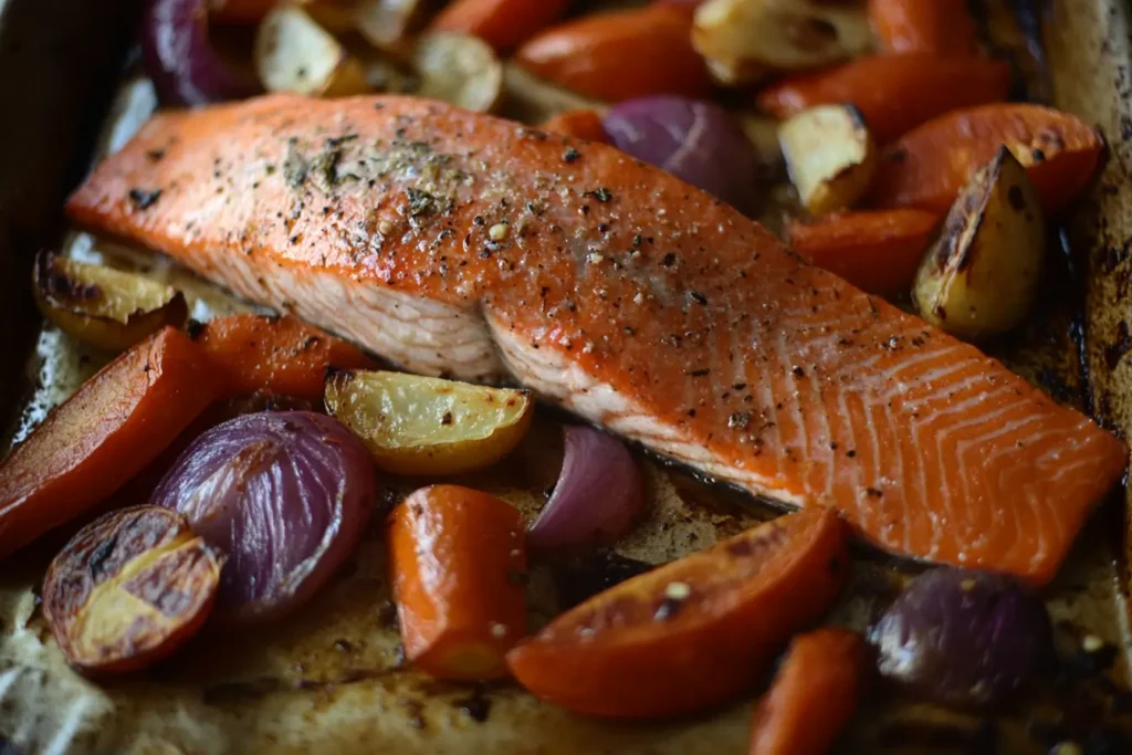 Steelhead Trout Recipe with Roasted Vegetables