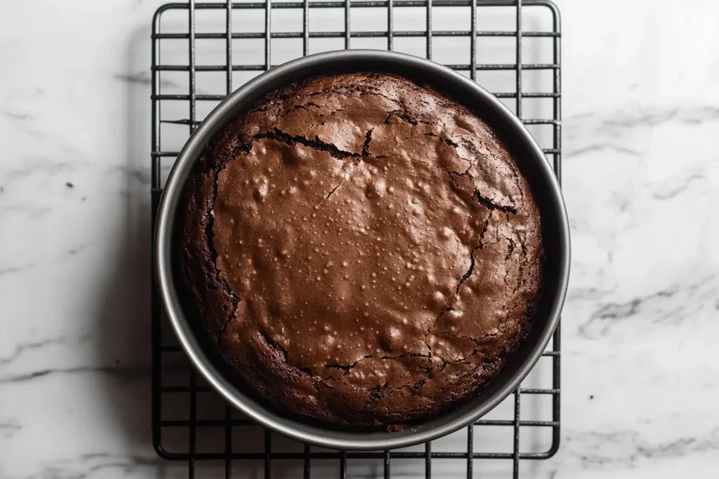 cooling brownie cake