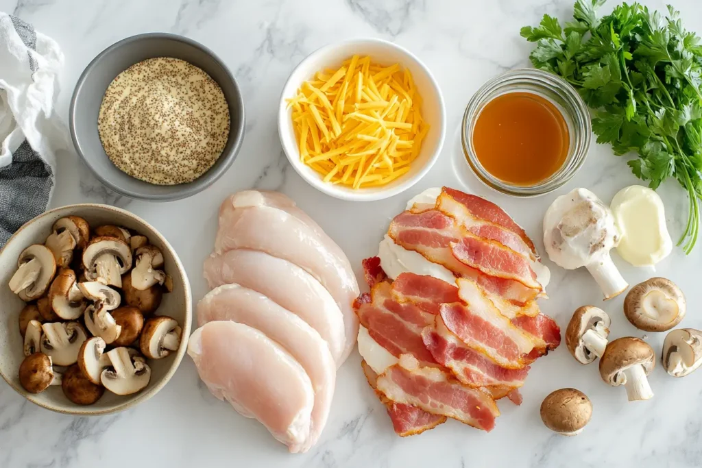 What sauce is on Alice Springs chicken? Ingredients laid out.