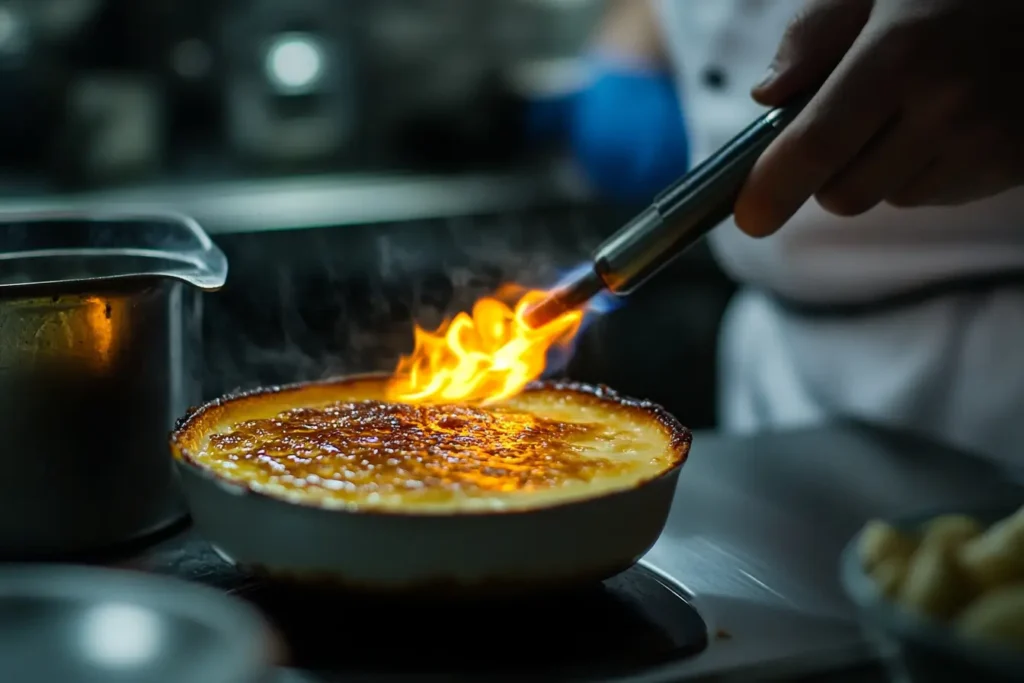 Crème brûlée torching