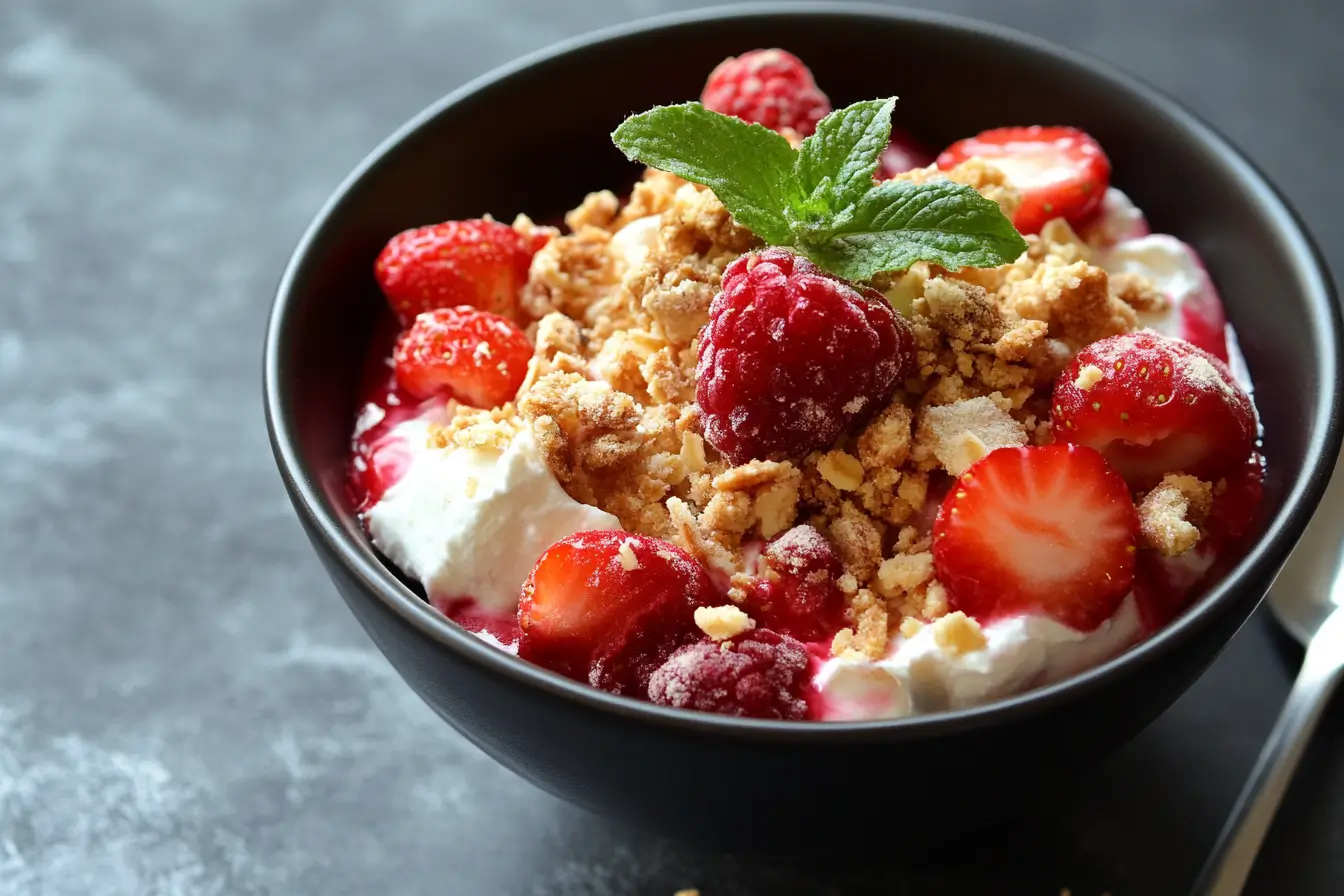 Golden, crispy crumble topping with the perfect balance of butter, sugar, and flour.