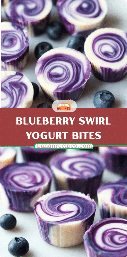 Blueberry Swirl Yogurt Bites – Healthy Frozen Greek Yogurt Snack 🫐