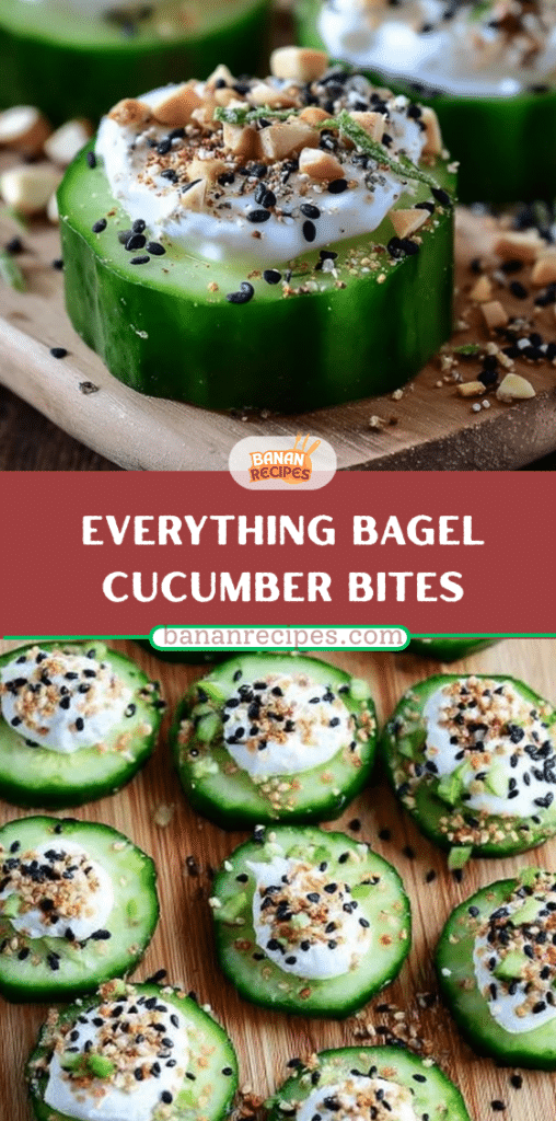 Everything Bagel Cucumber Bites Quick, Low-Carb Snack