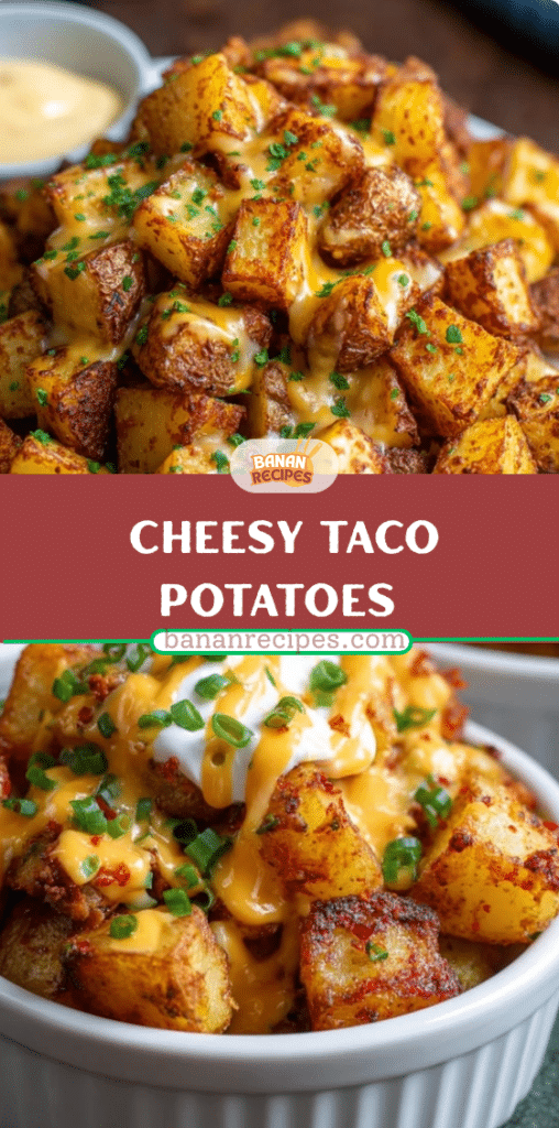 Cheesy Taco Potatoes – Crispy, Loaded & Easy Family Dinner